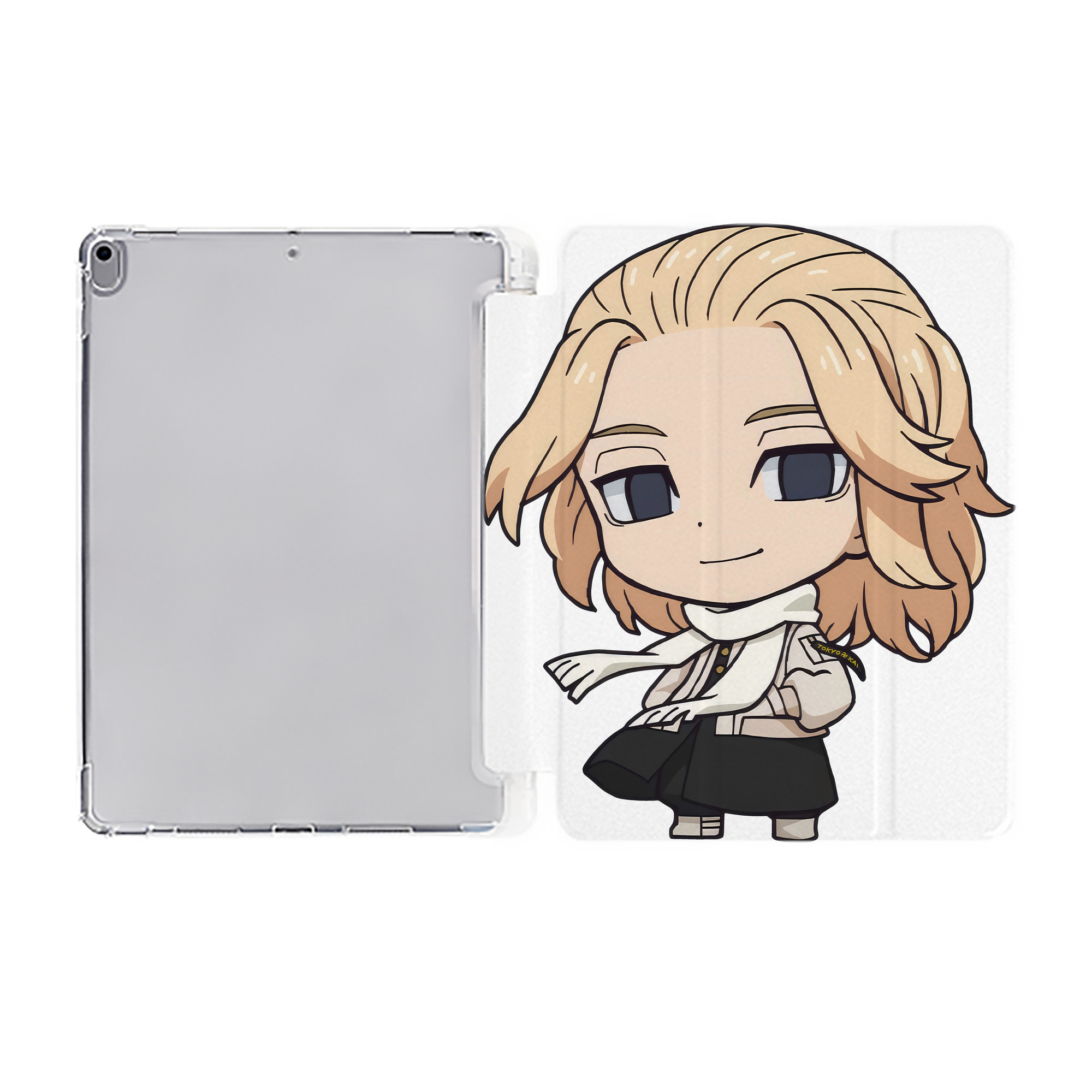 （画像用） 東京リベンジャーズ Tokyo Revengers IPad ケース ペン収納付き 三つ折りスタンド PUレザー×シリコン 対応機種9.5/10.5/10.9インチ